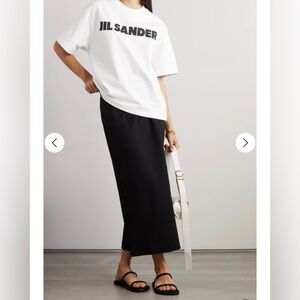 Jil Sander Elegant Black Maxi Skirt